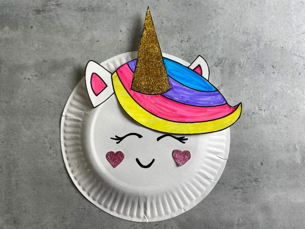 Paper Plate Unicorn Craft For Kids [ Free Template] - Non-Toy