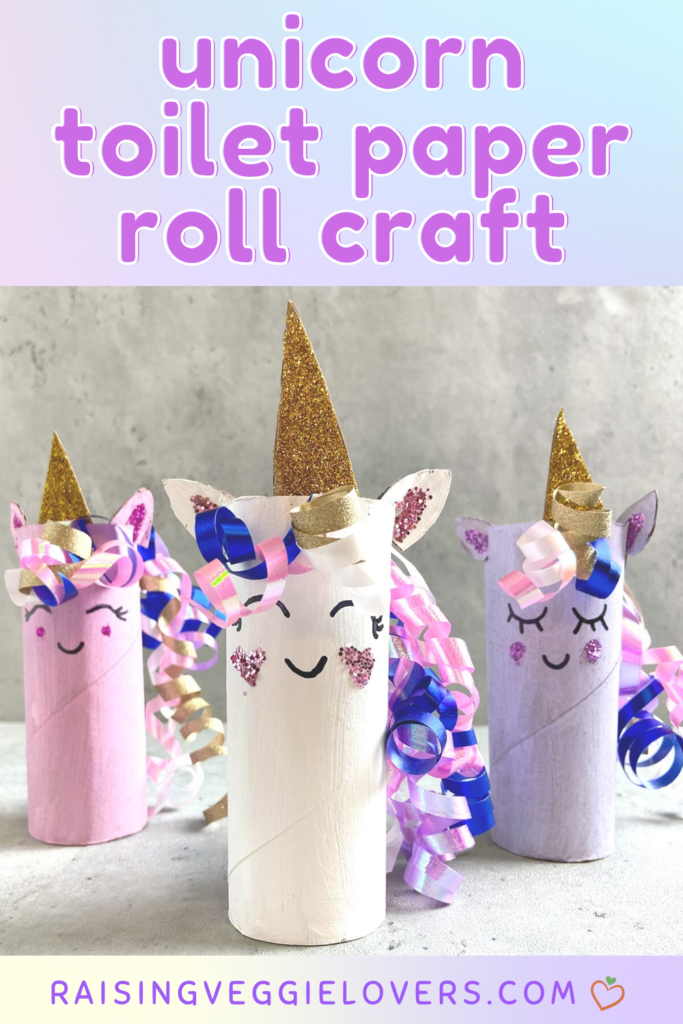 Unicorn toilet paper roll craft pin