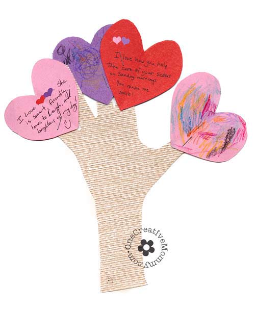 Valentine love tree craft