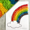 rainbow macaroni craft + free printable