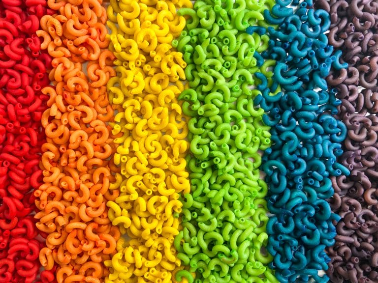 how to make rainbow macaroni