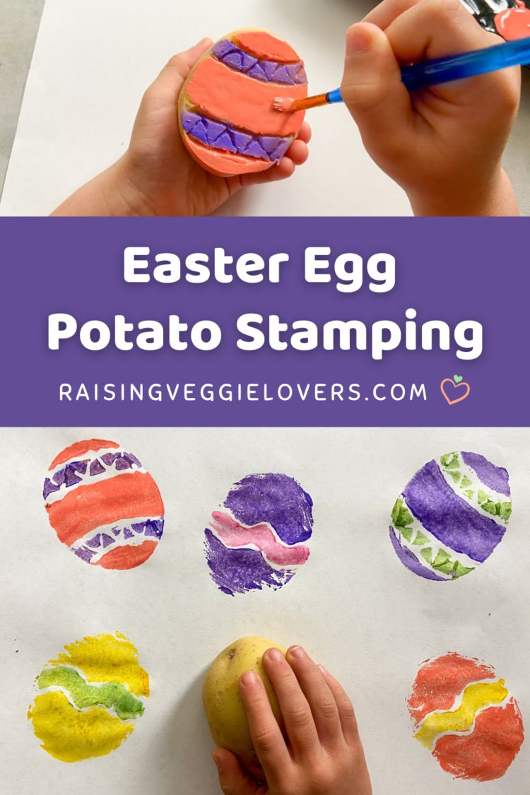 Easter Egg Potato Stamping Kids Craft - Raising Veggie Lovers