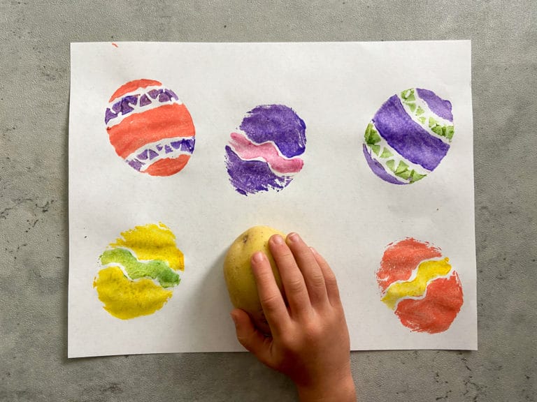 Easter Egg Potato Stamping Kids Craft