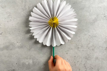 flower paper fan kids craft