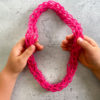 finger knit lei - may day kids craft