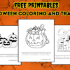 Free Halloween Color and Trace Printable