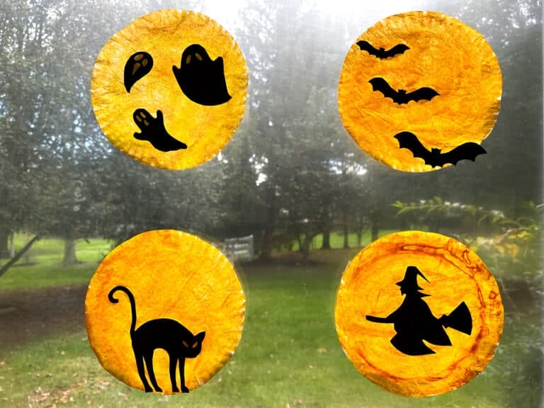Halloween Coffee Filter Suncatchers