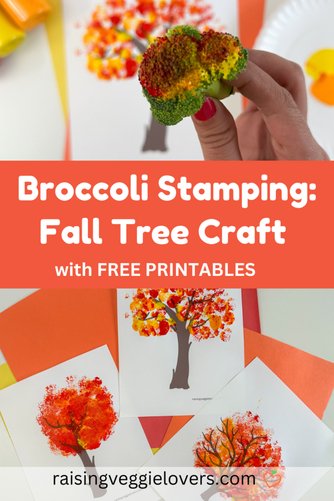 Easy Tree Painting for Kids  Fall Tree Painting with Broccoli