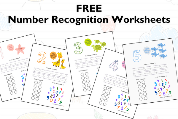 Free Number Recognition Worksheets
