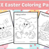Free Easter coloring pages banner