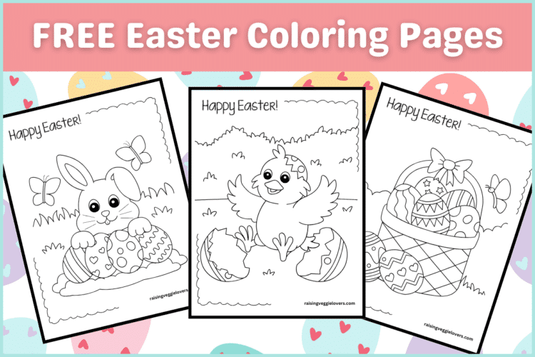 Free Easter coloring pages banner