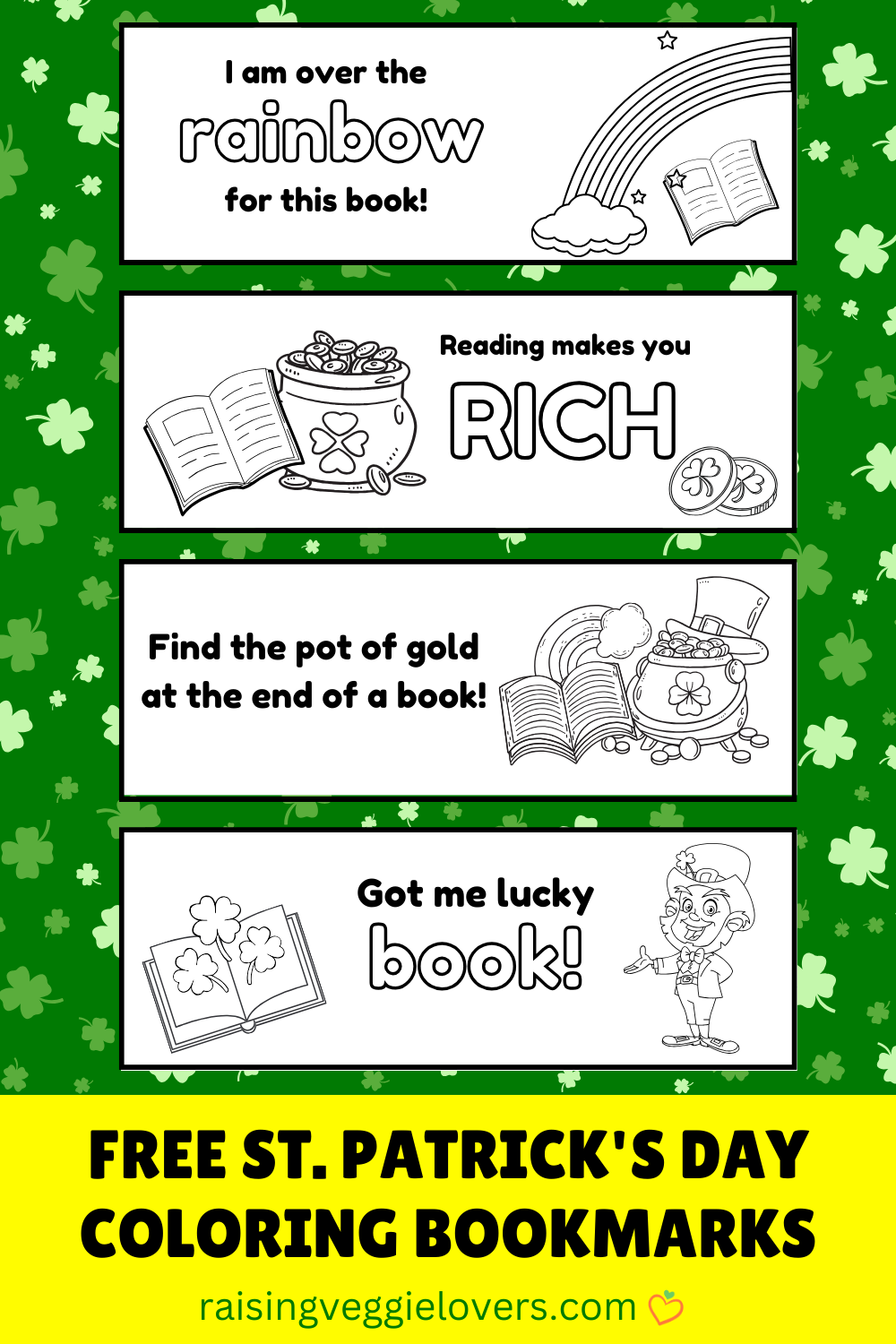 Get Creative this St. Patrick's Day with Free Coloring Bookmarks ...