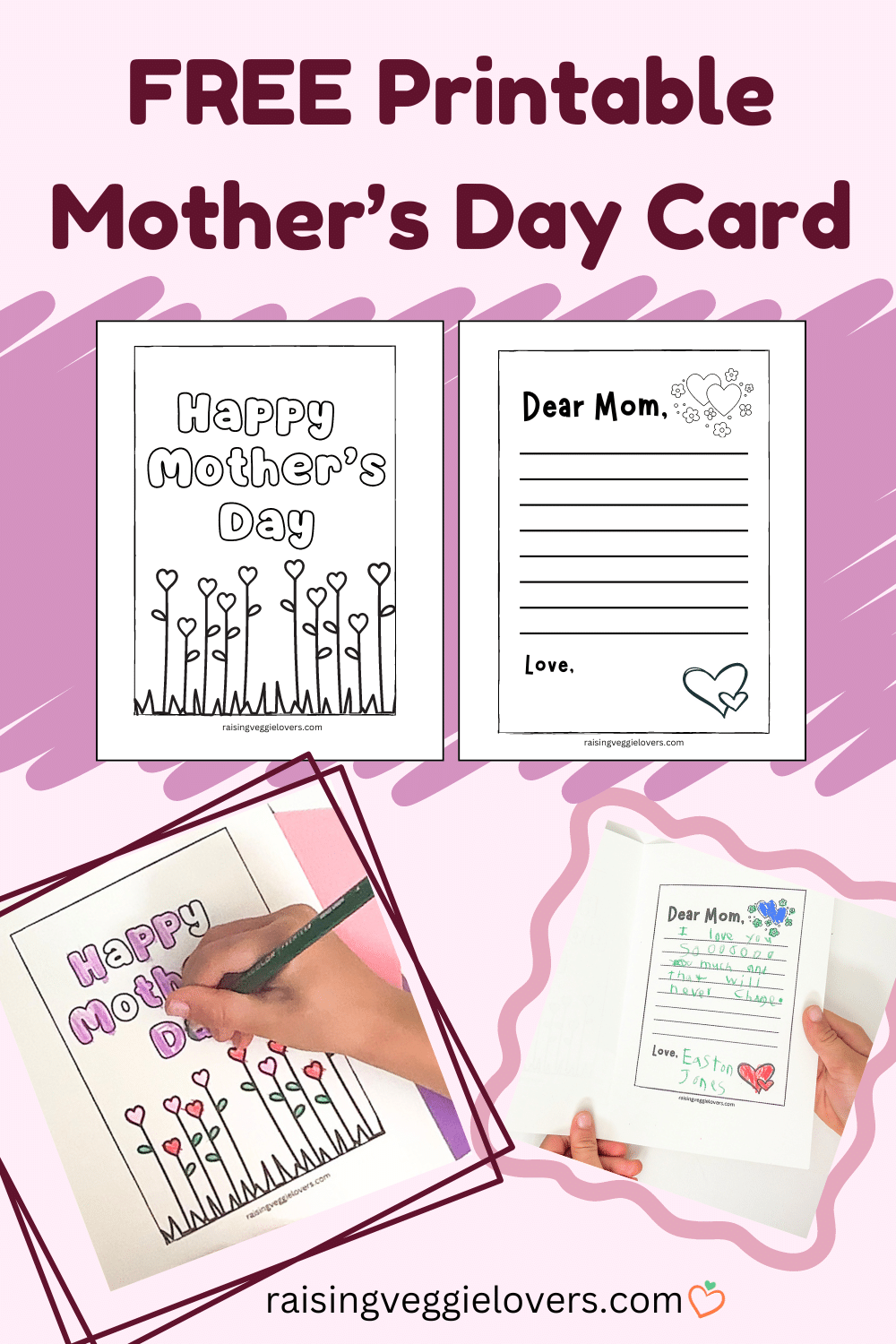 Printable Mother's Day Card for Kids to Make for Mom - Raising Veggie ...