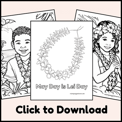 Free Lei Day Coloring Pages