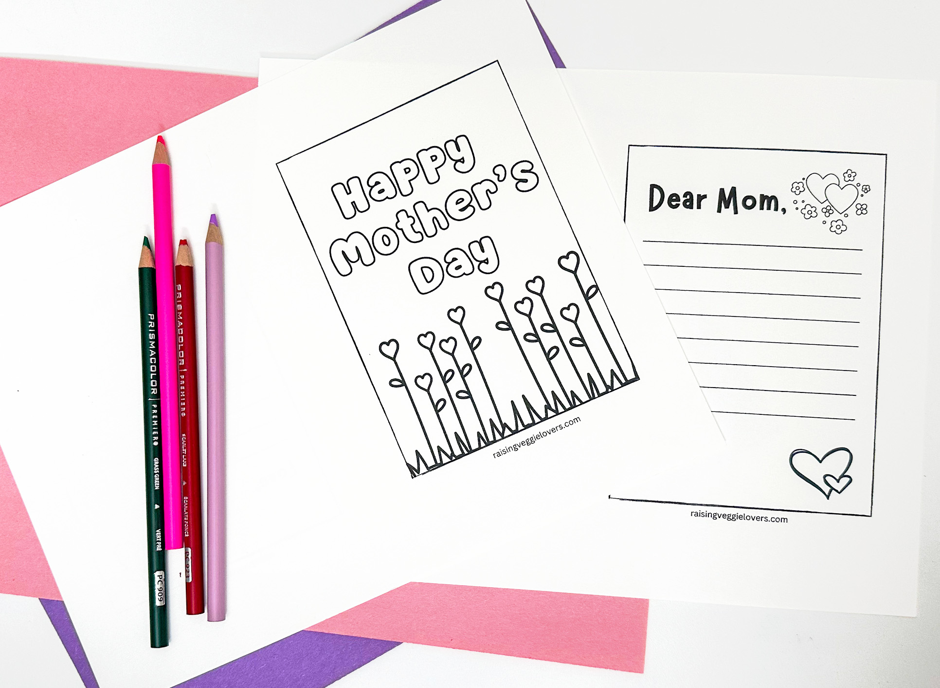 Printable Mother's Day Card for Kids to Make for Mom - Raising Veggie ...