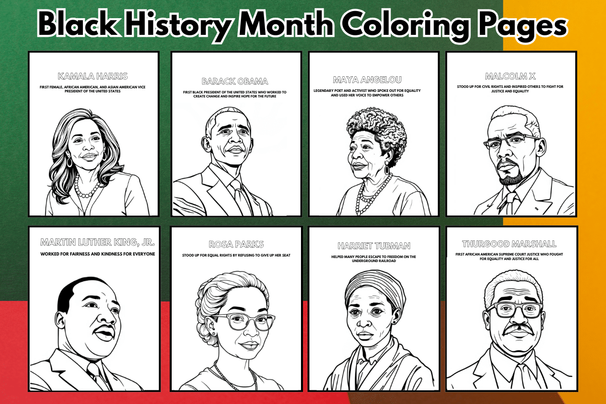 Celebrate Black History Month with Free Coloring Pages Raising Veggie