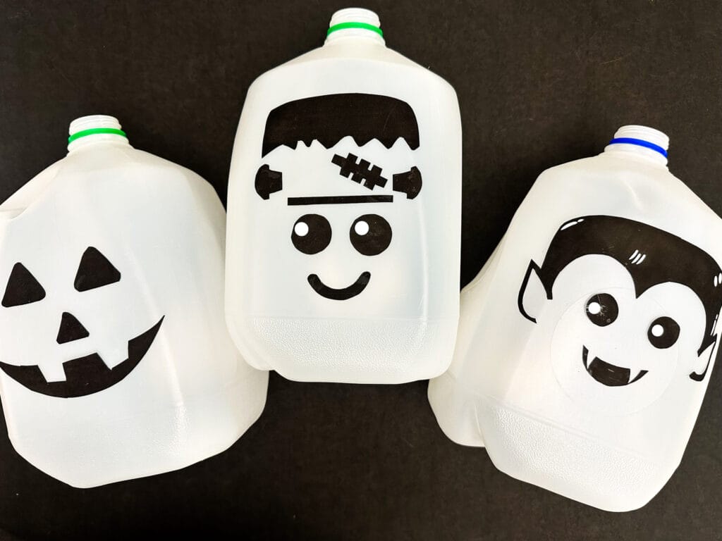Upcycled Milk Jugs Halloween Lantern