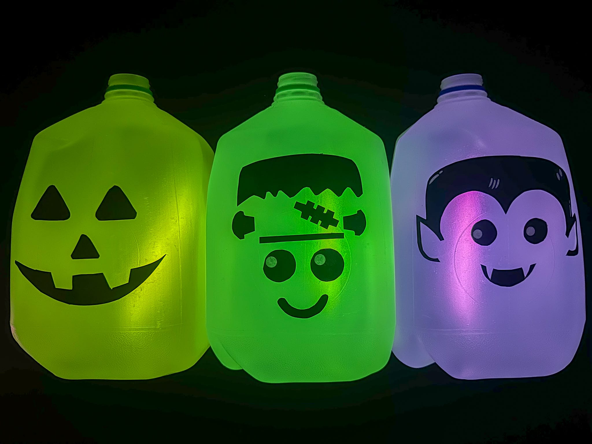 Upcycled Milk Jugs Halloween Lantern