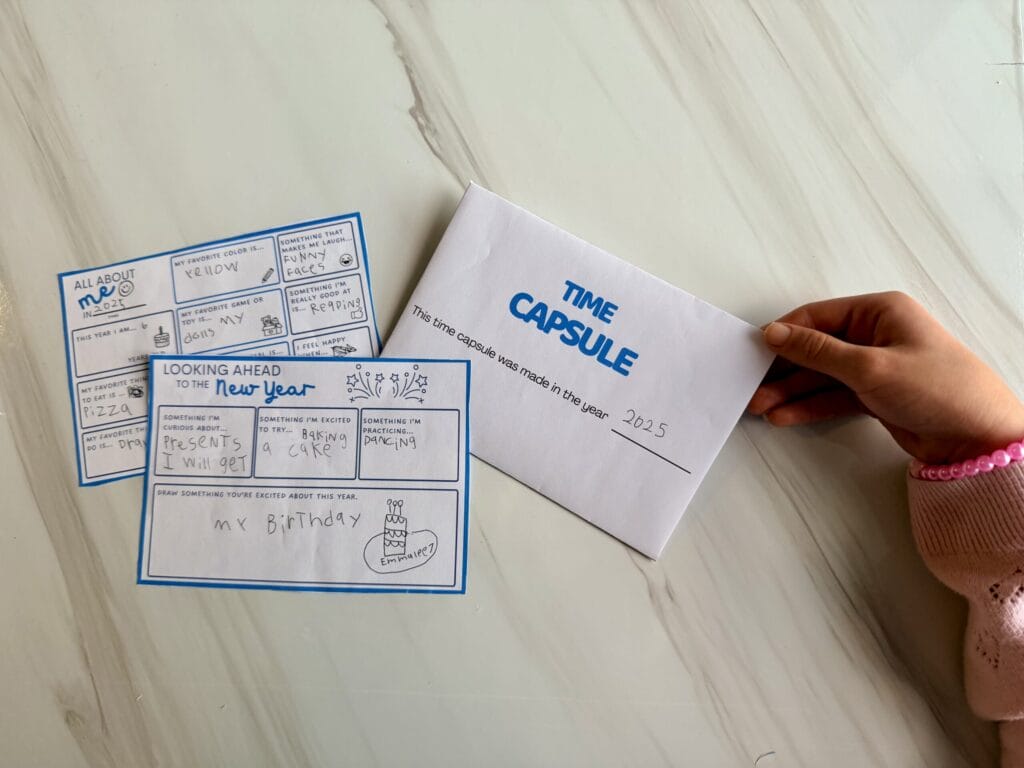 New Year Time Capsule activity