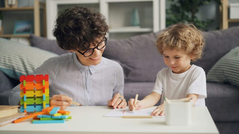 Mom and Child drawing