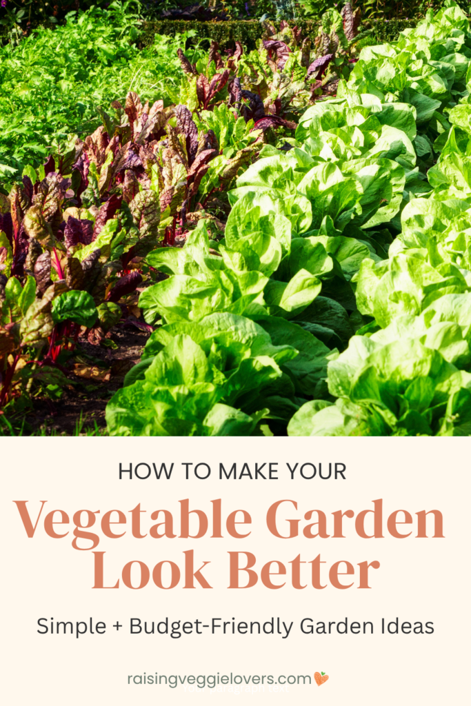 How to make your vegetable garden look better pin