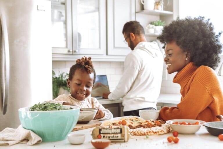 Family in the kitchen