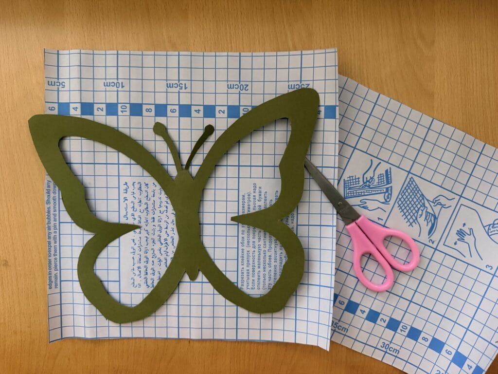 Pressed flower butterfly suncatchers template